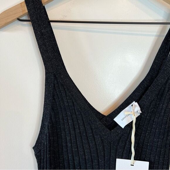 NWT Significant Other Goldie Rib Knit Midi Dress in Black Shimmer 10 - Picture 6 of 7